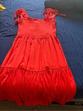 Madison & Berkeley Red Smocked Women's Dress